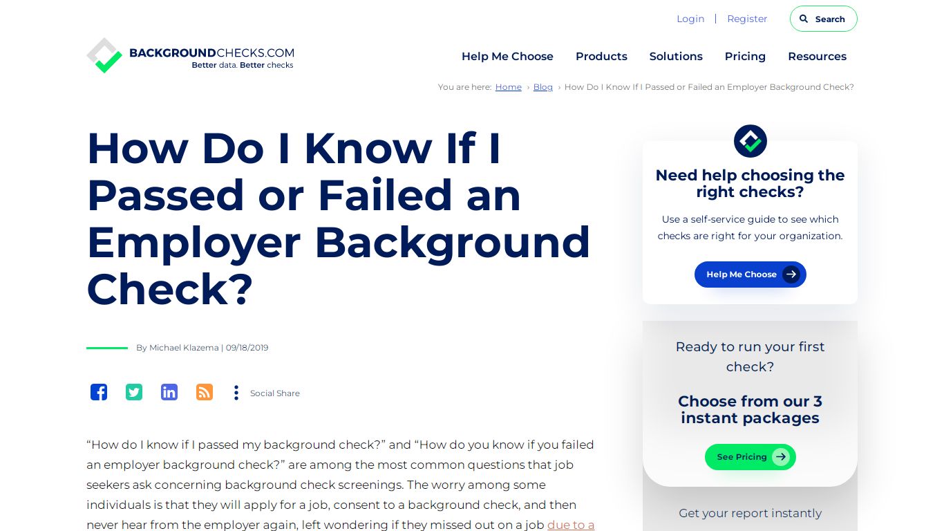 How Do I Know If I Passed or Failed an Employer Background Check?